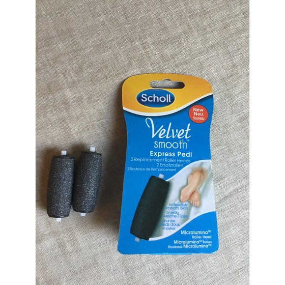 Scholl Velvet Smooth Express Pedi 2 Replacement Roller Heads New - Picture 1 of 3